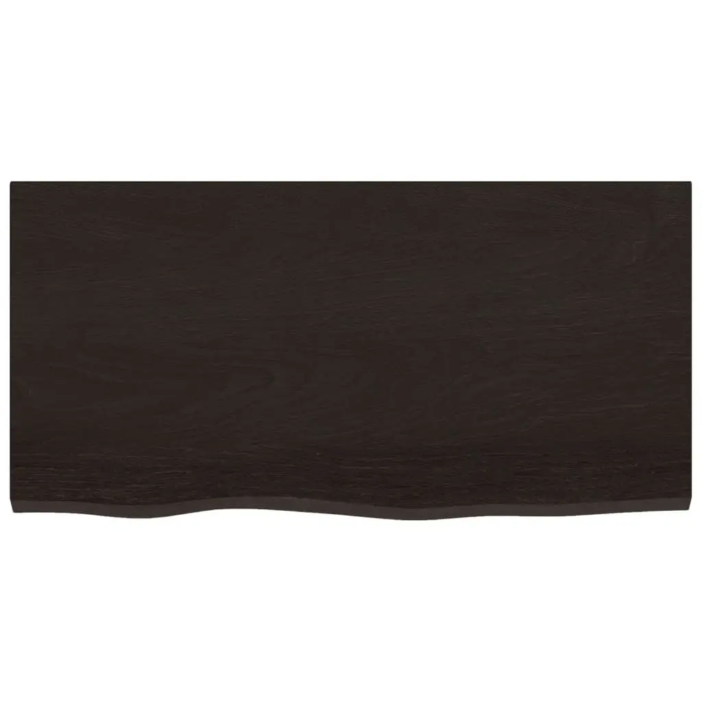 Wall Shelf Dark Brown Solid Oak Wood Rustic Storage Display Floating Ledge