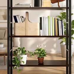 Wall Shelf Oak Solid Wood Dark Brown Rustic Floating Storage Shelving Ledge