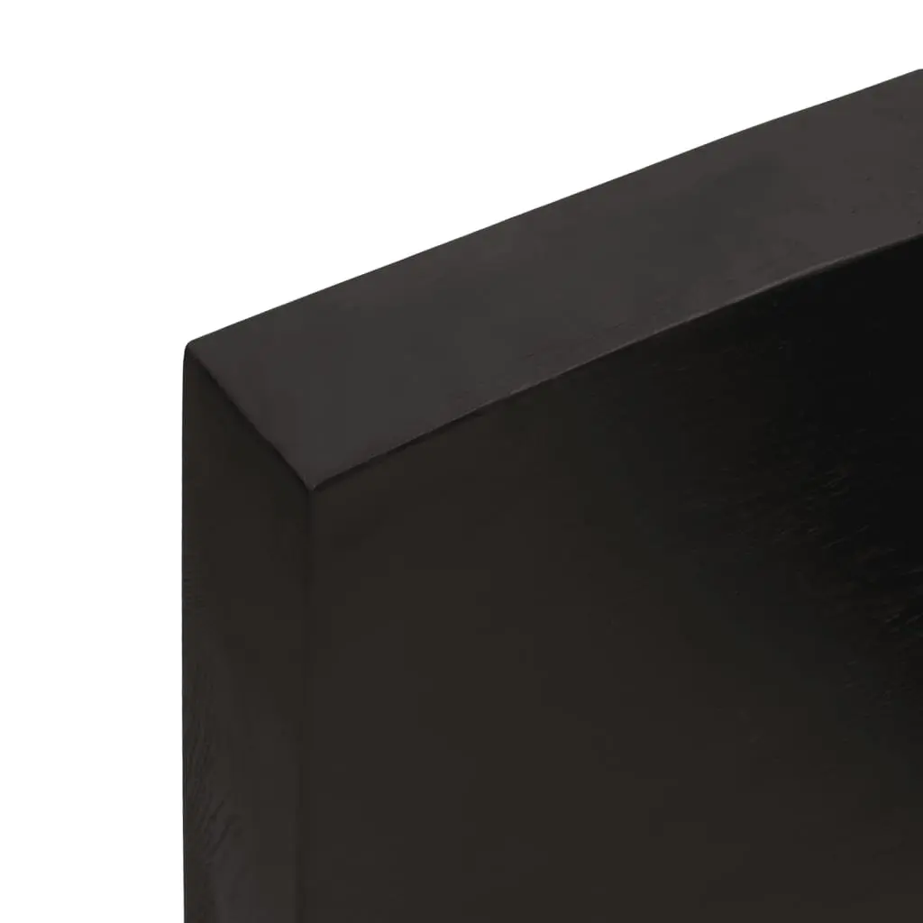 Wall Shelf Oak Solid Wood Dark Brown Rustic Storage Shelving 80x50 cm