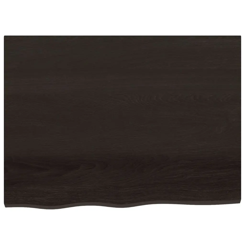 Dark Brown Oak Wall Shelf 80x60x2 cm
