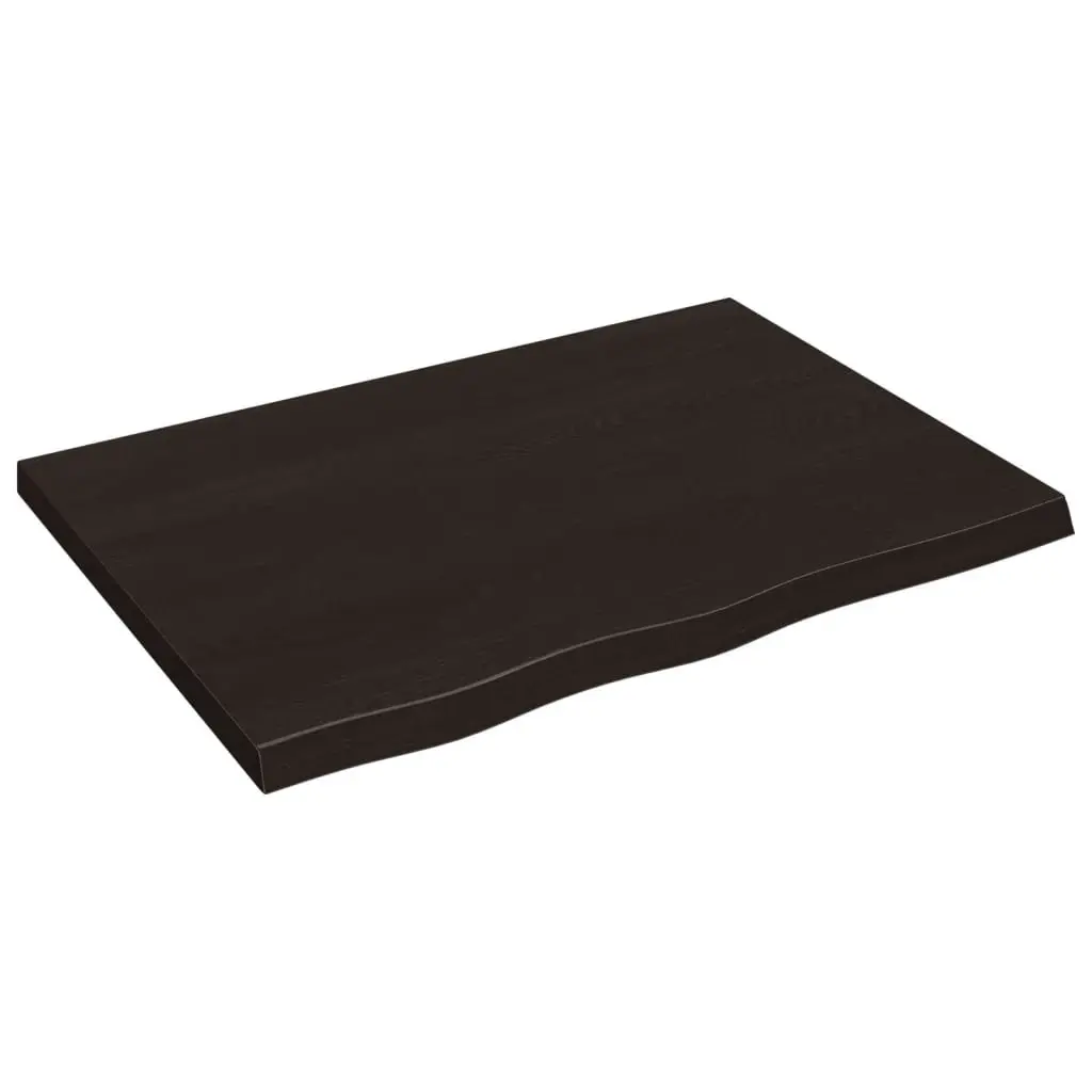 Wall Shelf Rustic Oak Wood 80x60cm Dark Brown