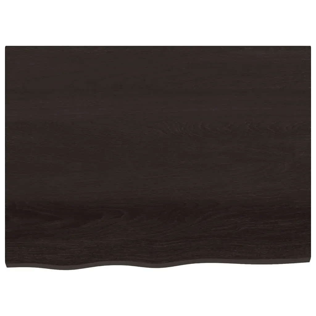 Wall Shelf Rustic Oak Wood 80x60cm Dark Brown