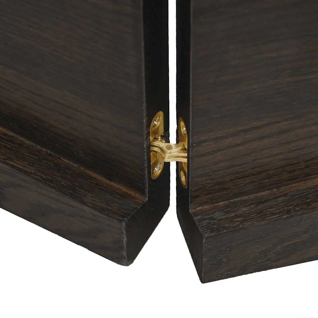 Wall Shelf Rustic Solid Oak Wood Dark Brown Folding Storage Unit 120 x 50 cm
