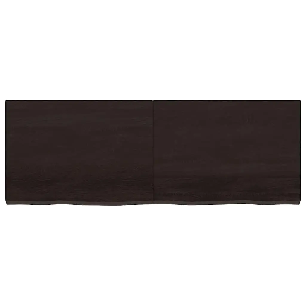 Wall Shelf Solid Oak Wood Rustic Dark Brown Folding Storage 140x50cm
