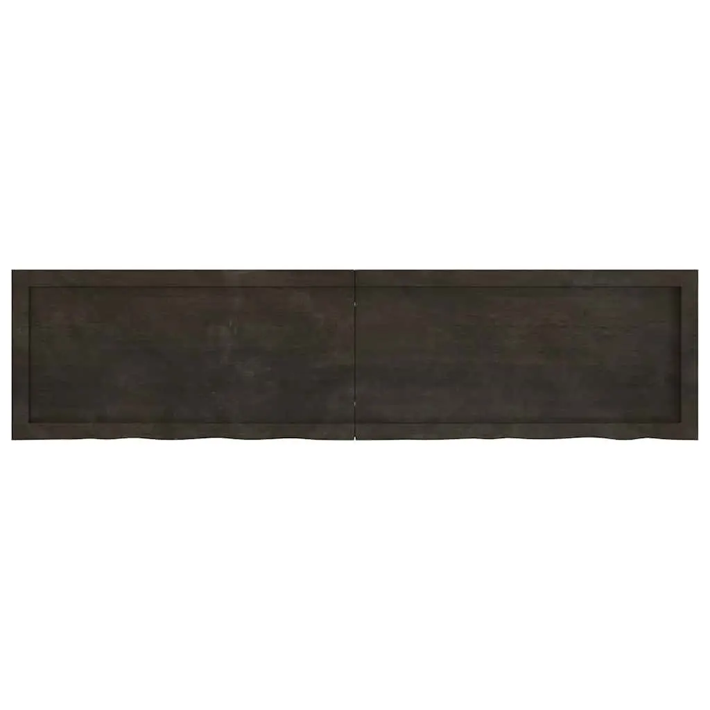 160x40cm Rustic Brown Oak Wall Shelf