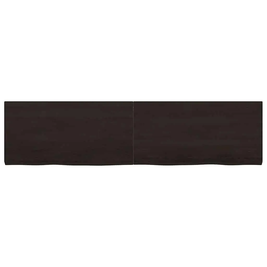 160x40cm Rustic Brown Oak Wall Shelf