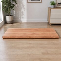 Solid Oak Wood Table Top - 80x50x2 cm Live Edge Design