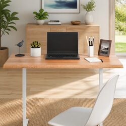 Oak Table Top Live Edge Solid Wood Brown 100x40cm Replacement Dining Kitchen