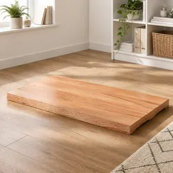 Solid Oak Wood Table Top 100x50cm with Varnished Finish