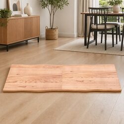 200x60cm Brown Solid Oak Live Edge Table Top