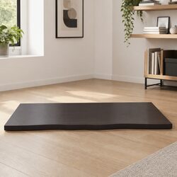 Solid Oak Wood Table Top: 80x40x2 cm, Dark Brown