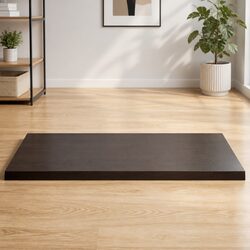 Solid Oak Wood Table Top Dimensions: 100x40cm, Dark Brown