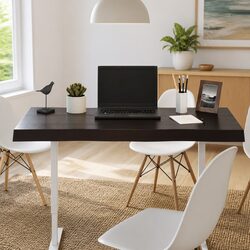 100x60cm Dark Brown Oak Table Top - Live Edge Design