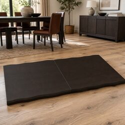 Solid Oak Table Top 120x60cm Dark Brown Live Edge