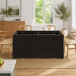 Solid Oak Wood Table Top Live Edge Dark Brown 120x60cm Folding Replacement Board