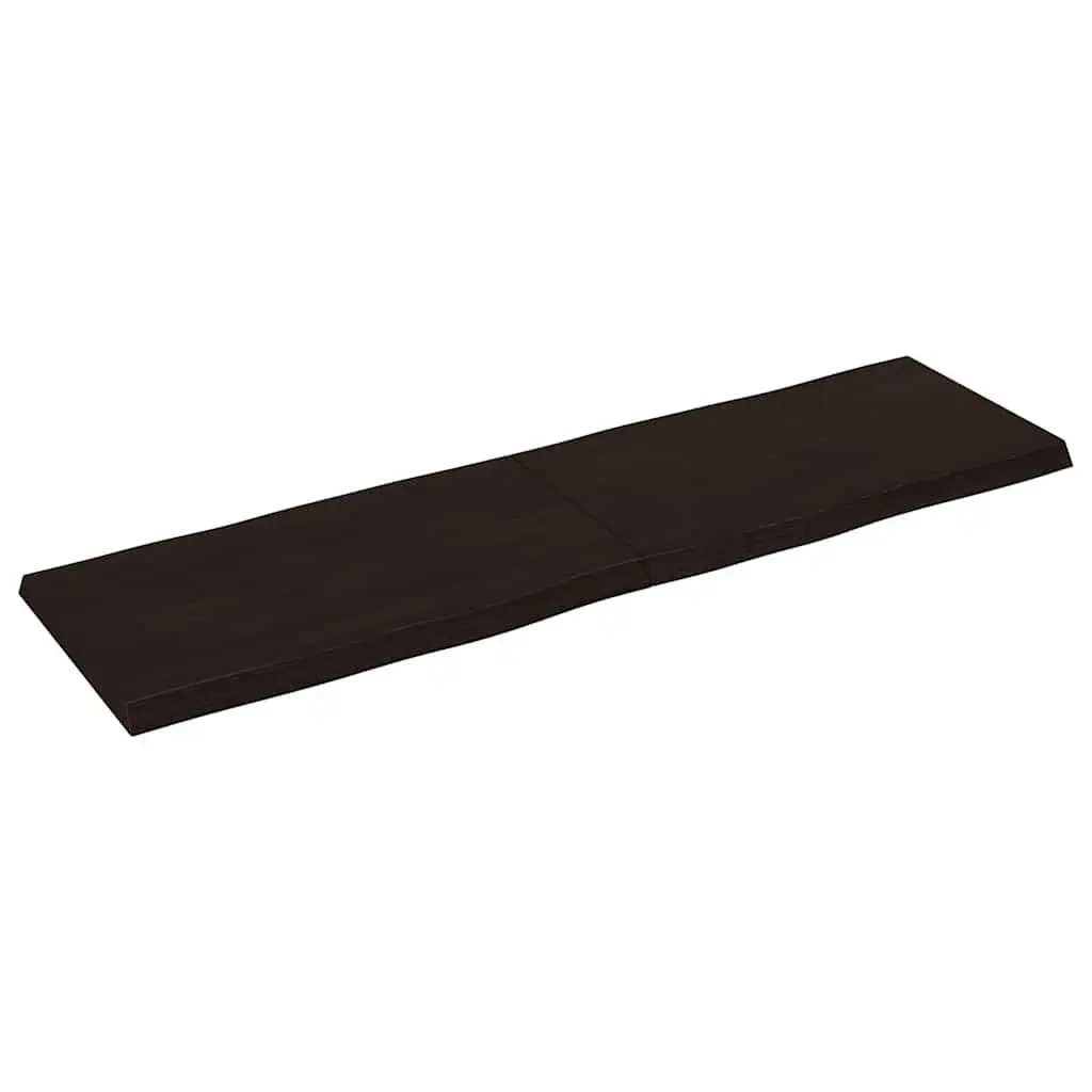 Solid Wood Table Top for Home Dark Brown Live Edge 140x40cm Folding Replacement Board