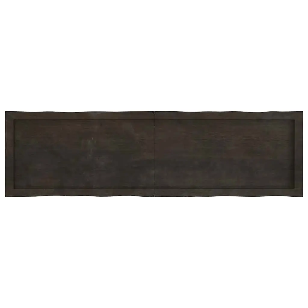 Solid Wood Table Top for Home Dark Brown Live Edge 140x40cm Folding Replacement Board