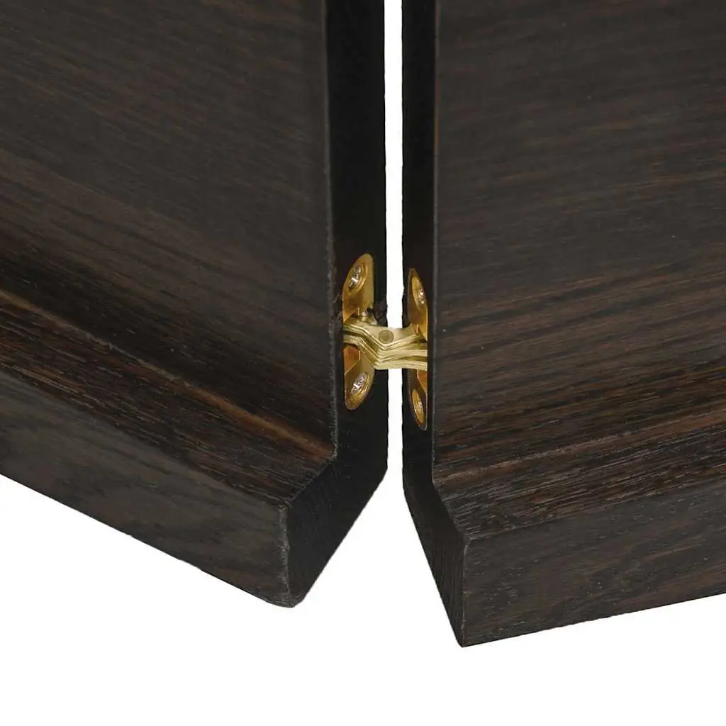 Wooden Table Top Dark Brown Treated Solid Oak Live Edge Folding Replacement