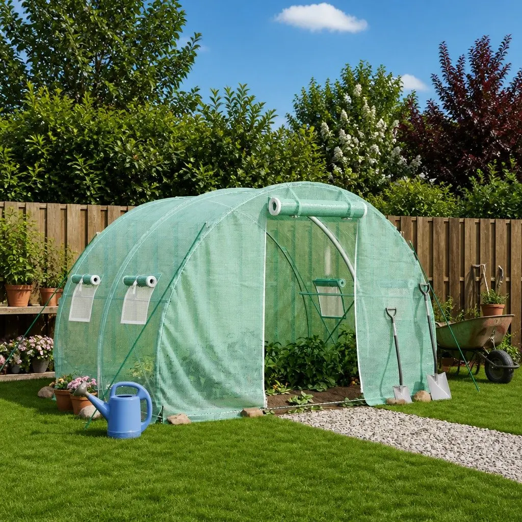 Greenhouse with Steel Frame 6 m² 3x2x2 m