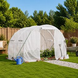Greenhouse Specifications: 6 m², Steel Frame, White Cover