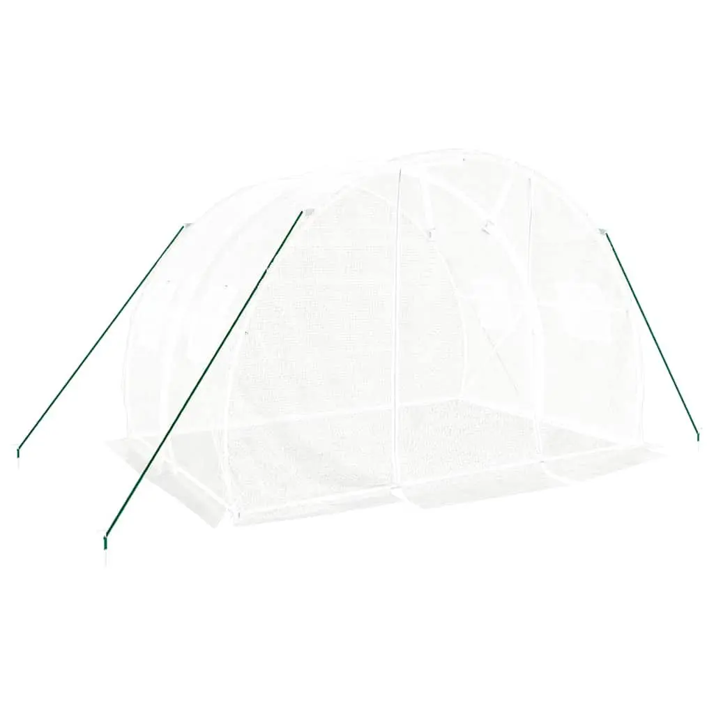 Greenhouse for Garden 3x2x2 m White Steel Frame PE Cover