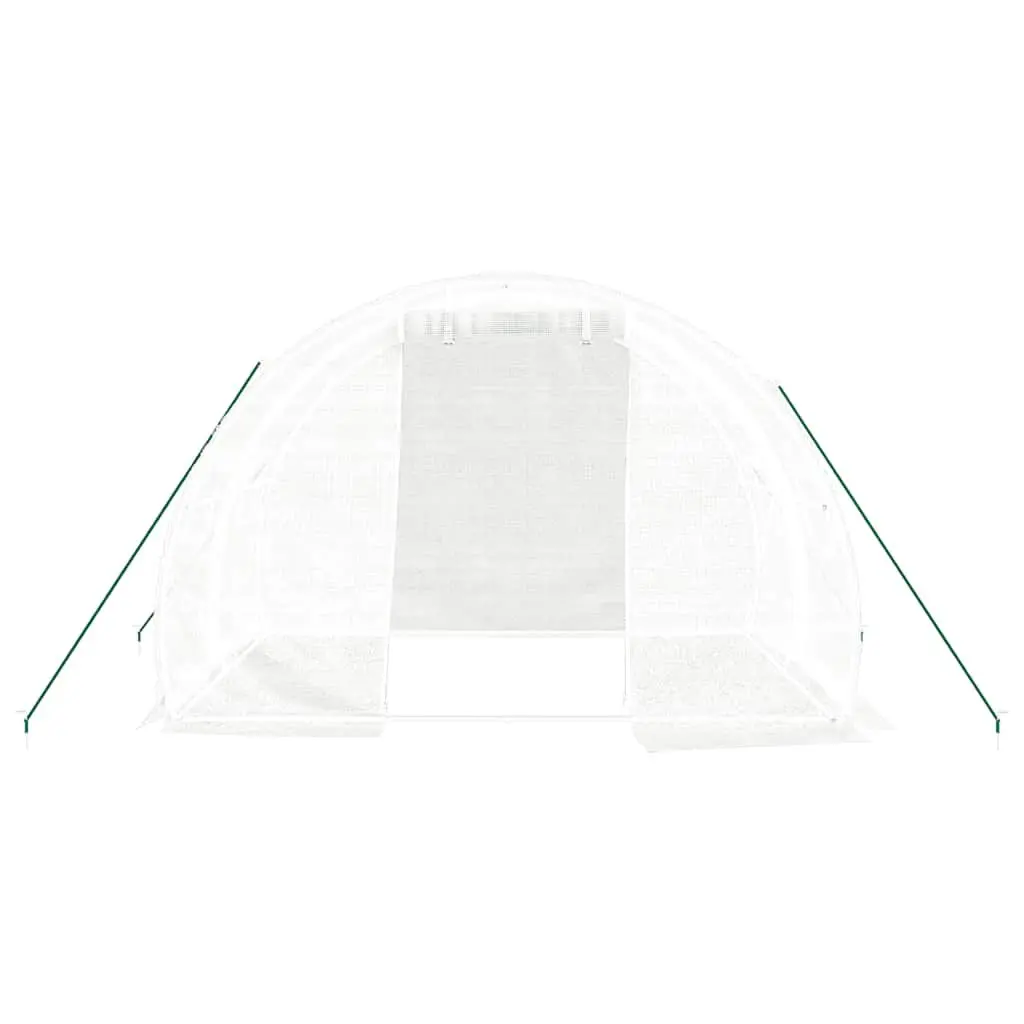 Greenhouse for Garden 3x2x2 m White Steel Frame PE Cover