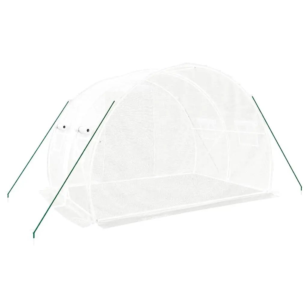 Greenhouse for Garden 3x2x2 m White Steel Frame PE Cover