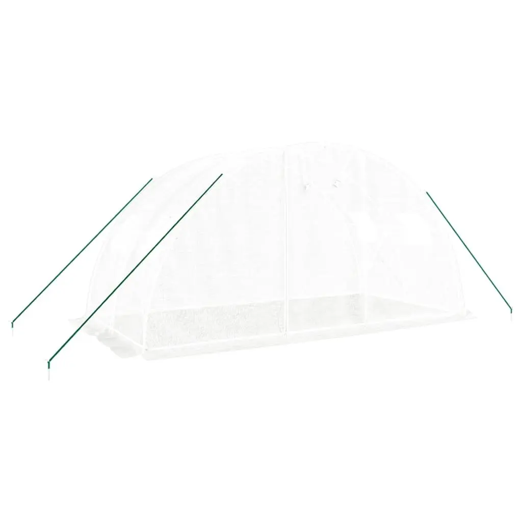 Greenhouse Garden Plant House White 4x2x2 m Steel Frame 8 m²