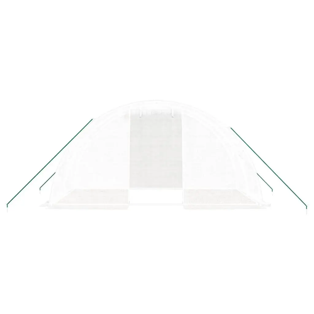 Greenhouse Garden Plant House White 4x2x2 m Steel Frame 8 m²