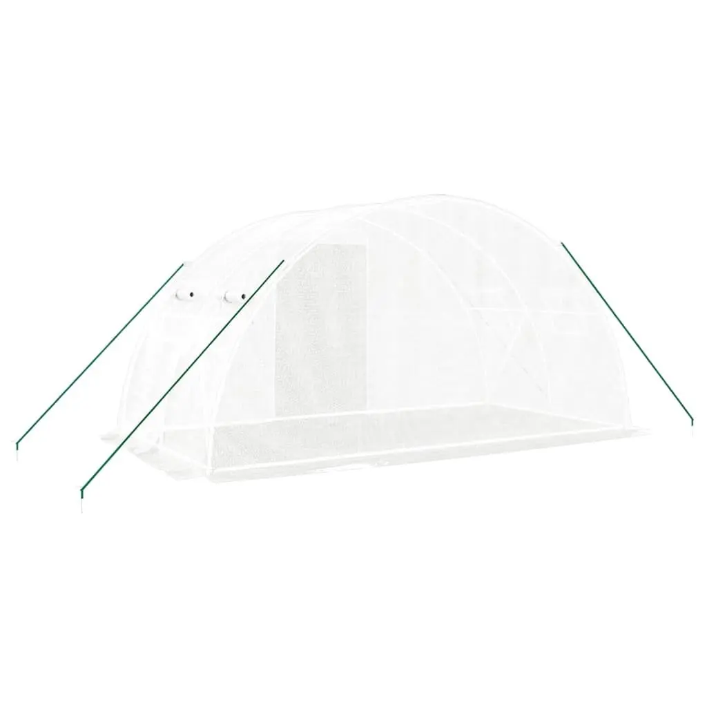 Greenhouse Garden Plant House White 4x2x2 m Steel Frame 8 m²