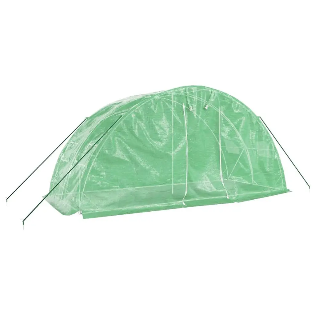 Greenhouse for Garden 5x2x2.3m 10m² Steel Frame PE Cover Green