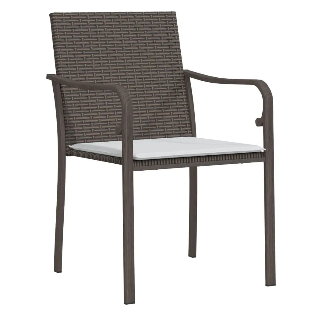 Outdoor Chairs with Cushions 2 pcs Garden Patio Seating Brown 56x59x84 cm