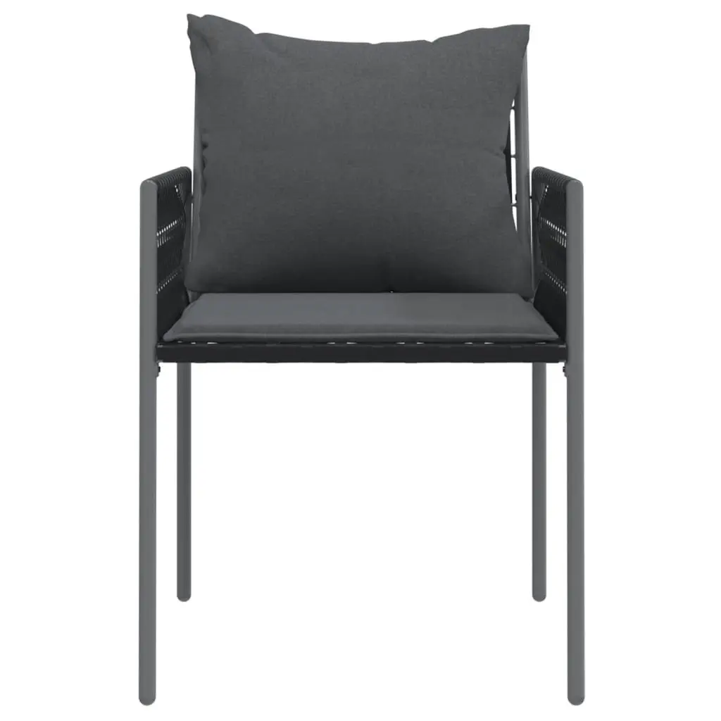 Outdoor Chairs for Garden Patio 2 Piece Black Size 54 x 61 x 83 cm