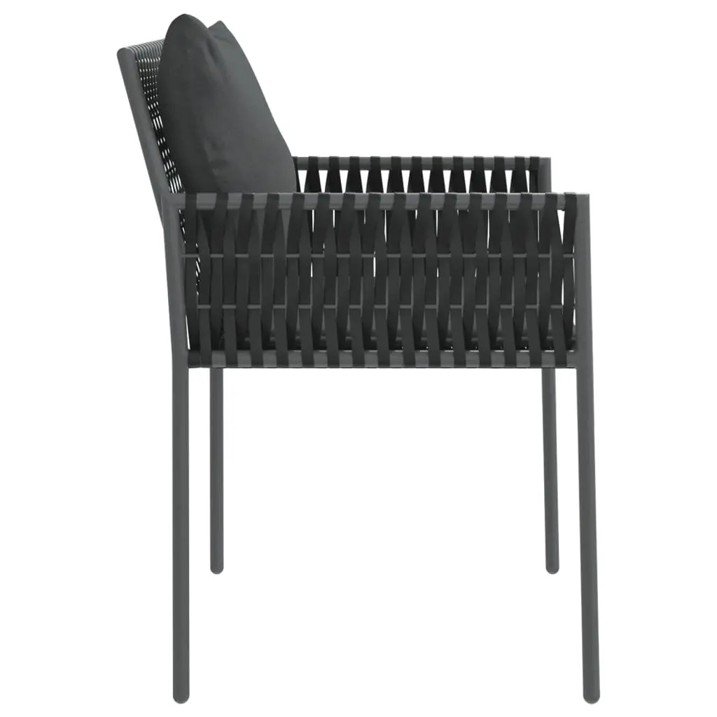 Outdoor Chairs for Garden Patio 2 Piece Black Size 54 x 61 x 83 cm