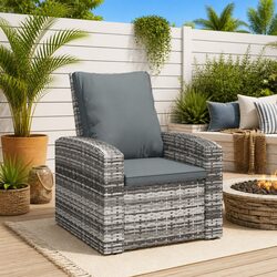 Specifications of Grey Outdoor Reclining Chair with Cushions