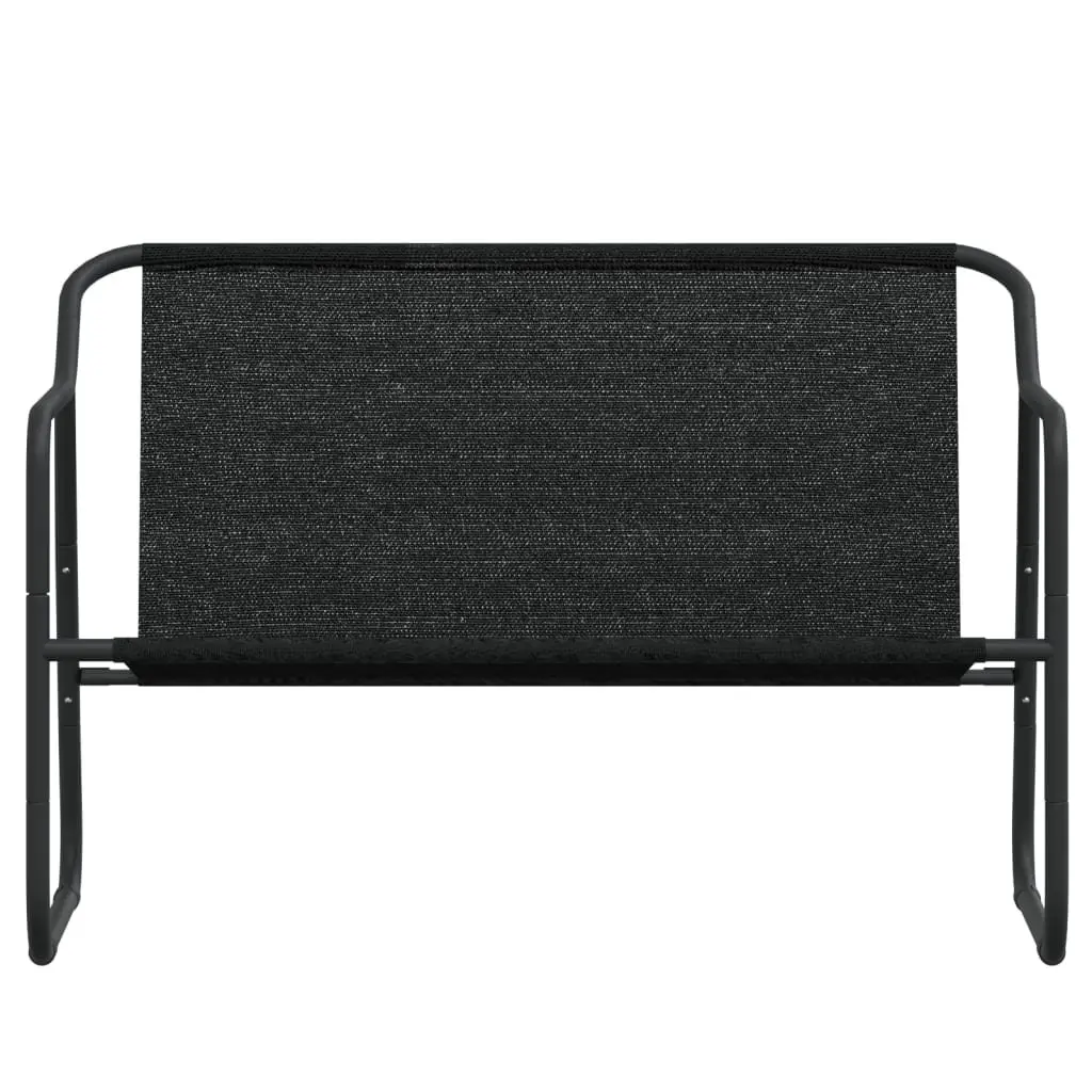 Garden Bench Outdoor Patio Seating 2-Seater Anthracite Steel Frame with Cushion