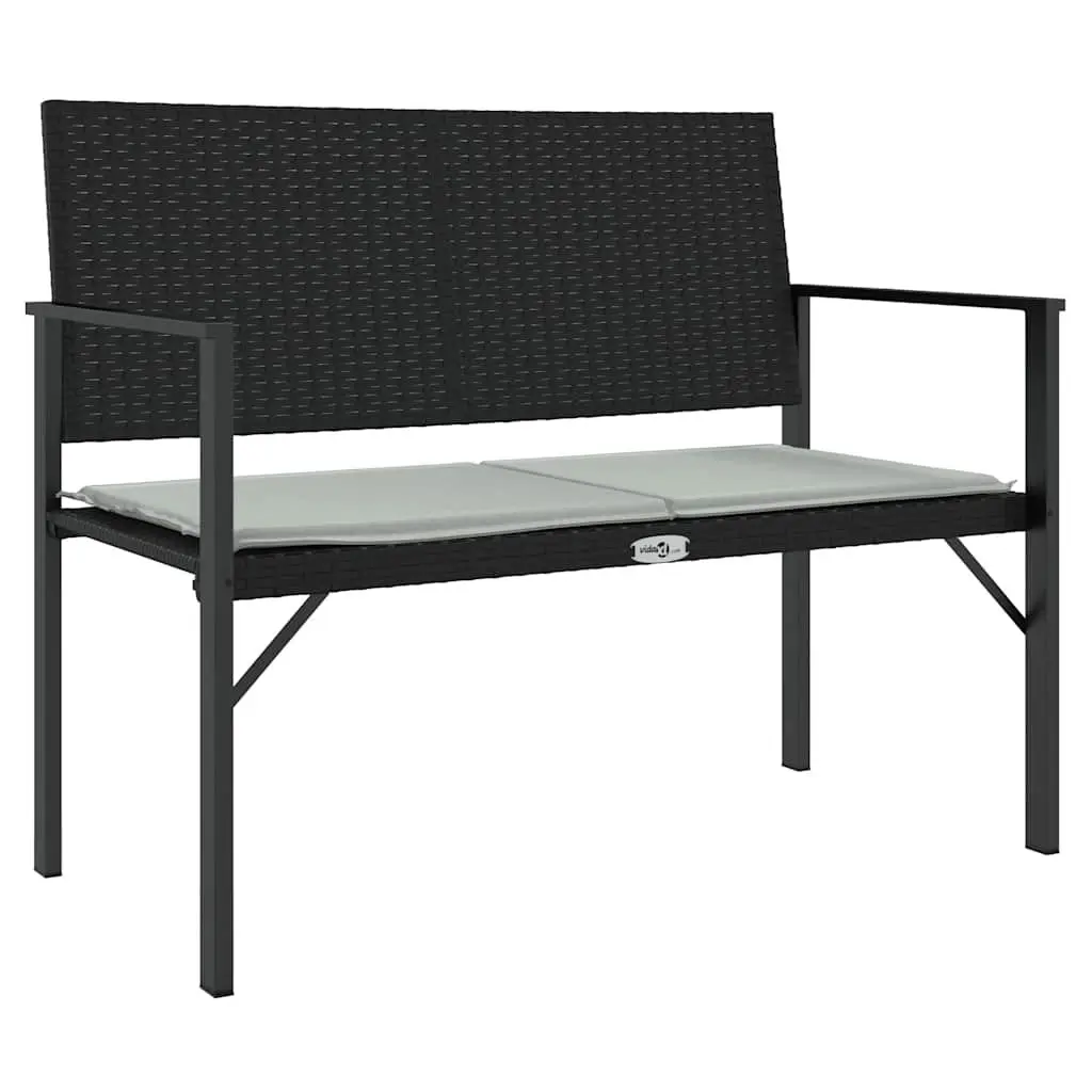 2-Seater Garden Bench for Outdoor Use Black