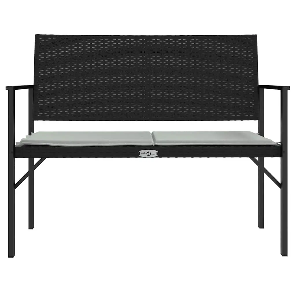 2-Seater Garden Bench for Outdoor Use Black