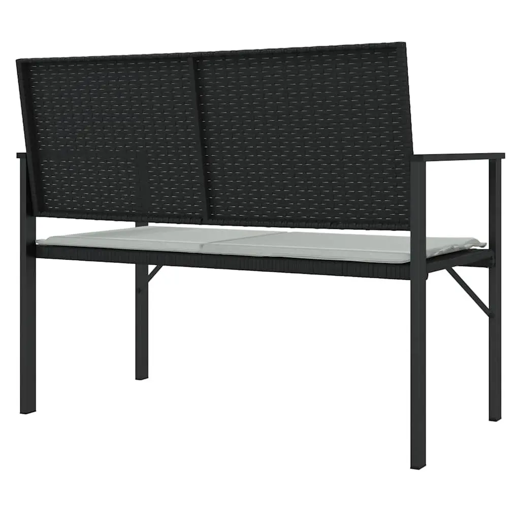2-Seater Garden Bench for Outdoor Use Black