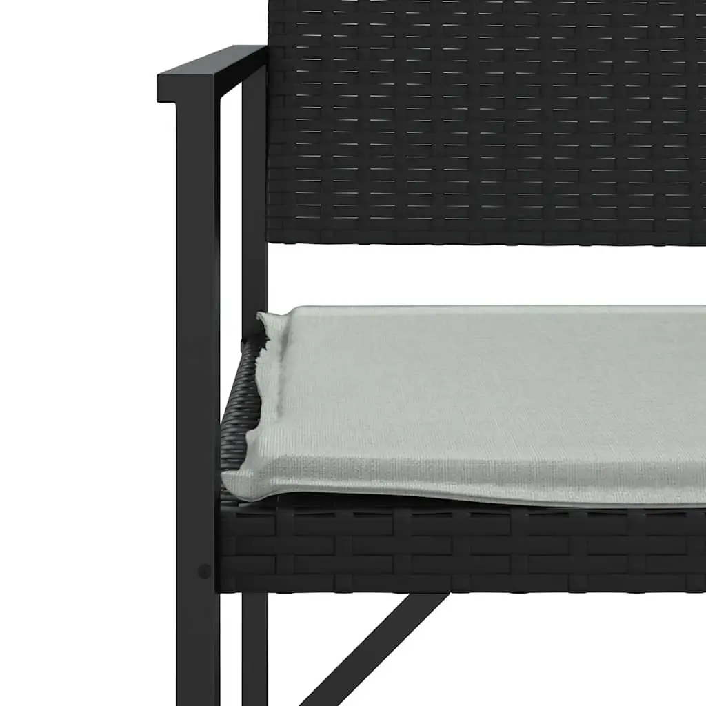 2-Seater Garden Bench for Outdoor Use Black