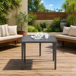 Specifications for a Grey Steel Frame Modular Garden Table
