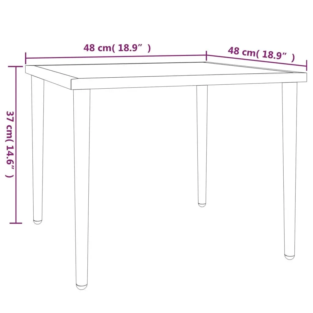 Grey Steel Frame Modular Garden Table