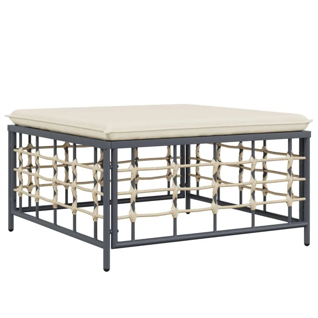 Garden Footstool with Cushion