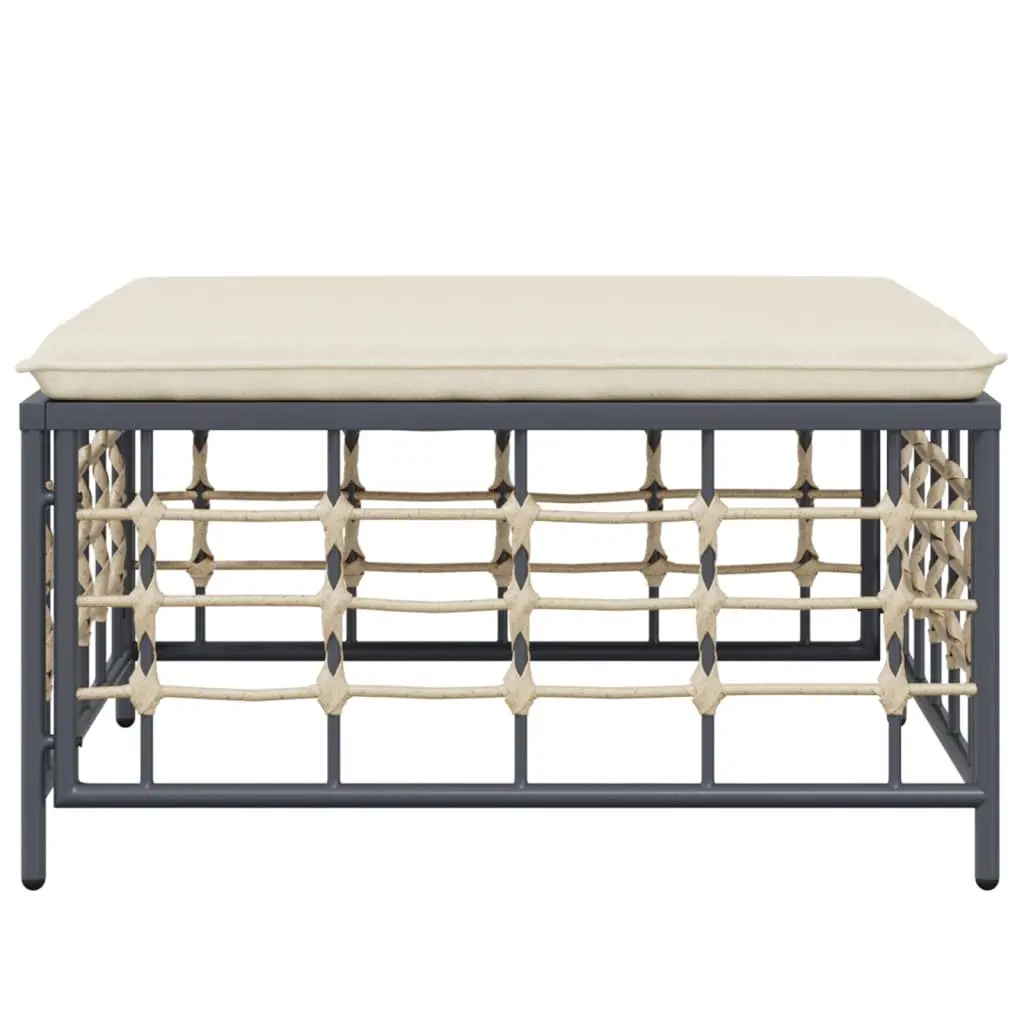 Garden Footstool with Cushion
