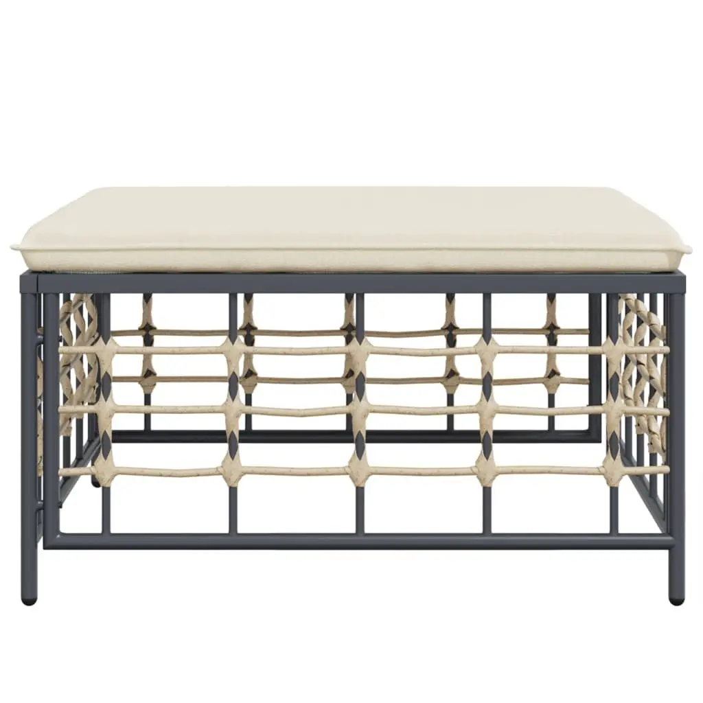 Garden Footstool with Cushion