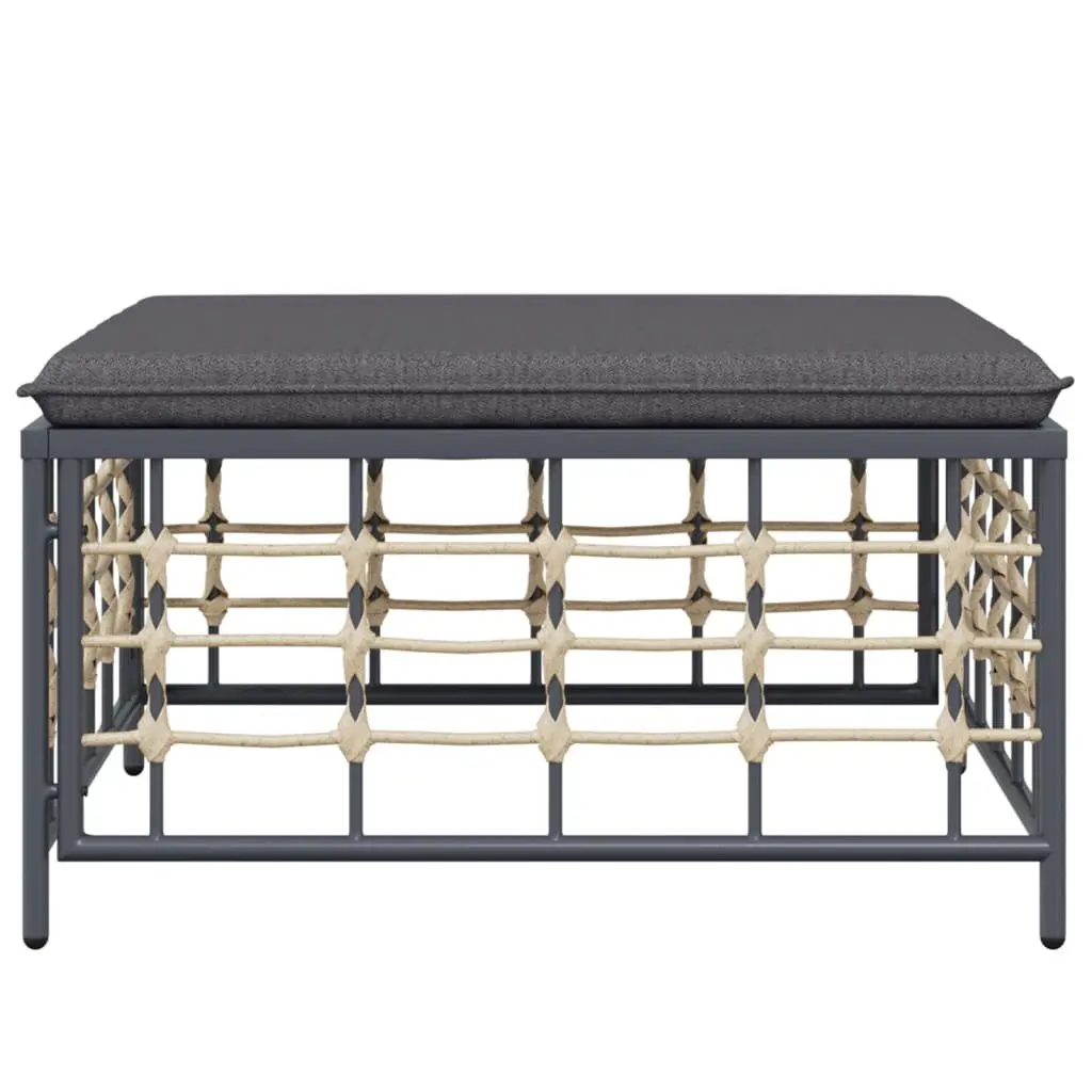 Garden Footstool Ottoman Outdoor Use Anthracite Size