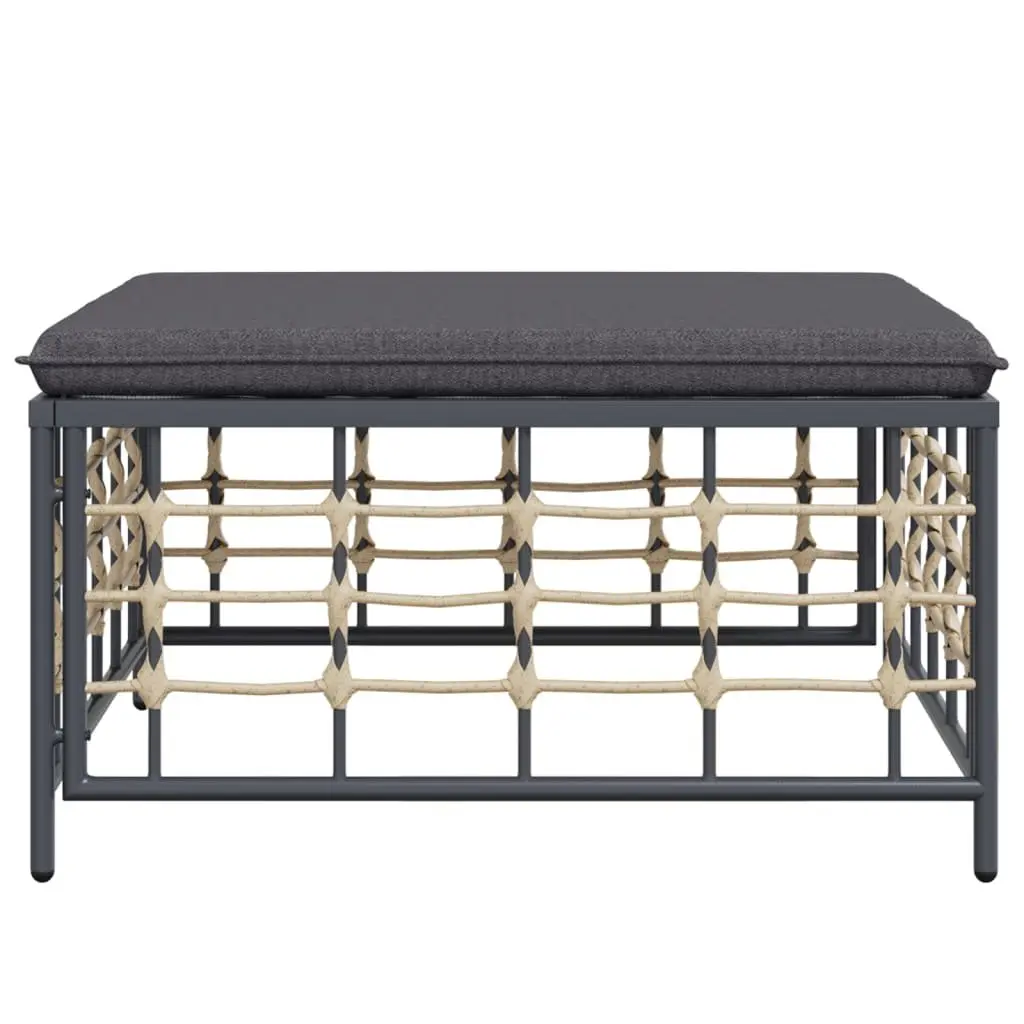 Garden Footstool Ottoman Outdoor Use Anthracite Size