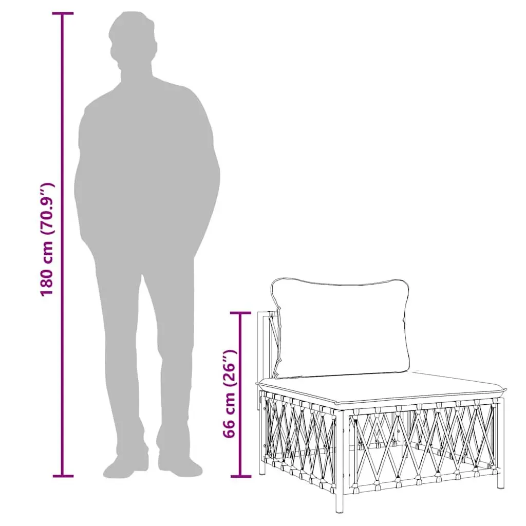Modular Outdoor Garden Middle Sofa