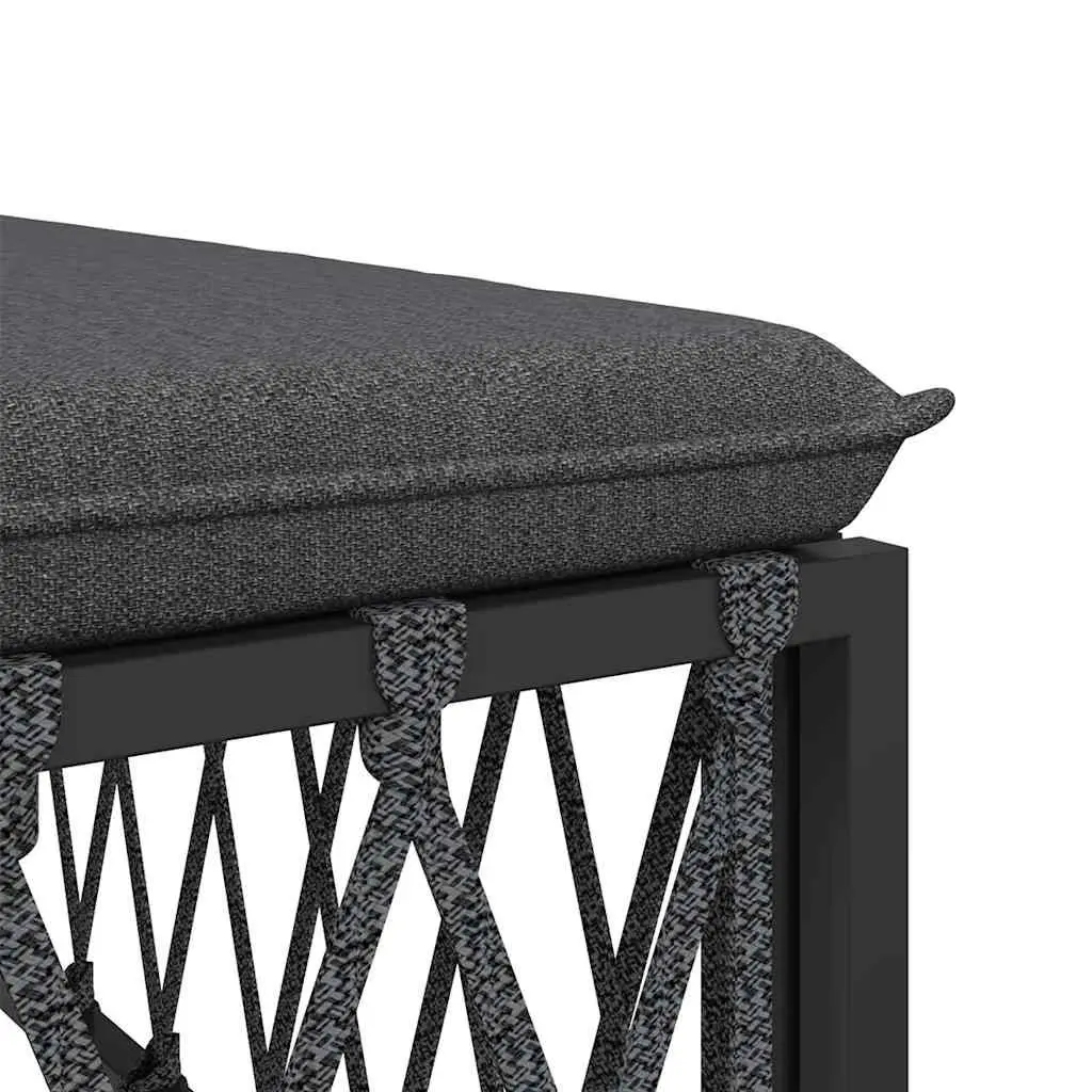 Modular Outdoor Sectional Sofa Unit Anthracite for Garden Seating with Cushions