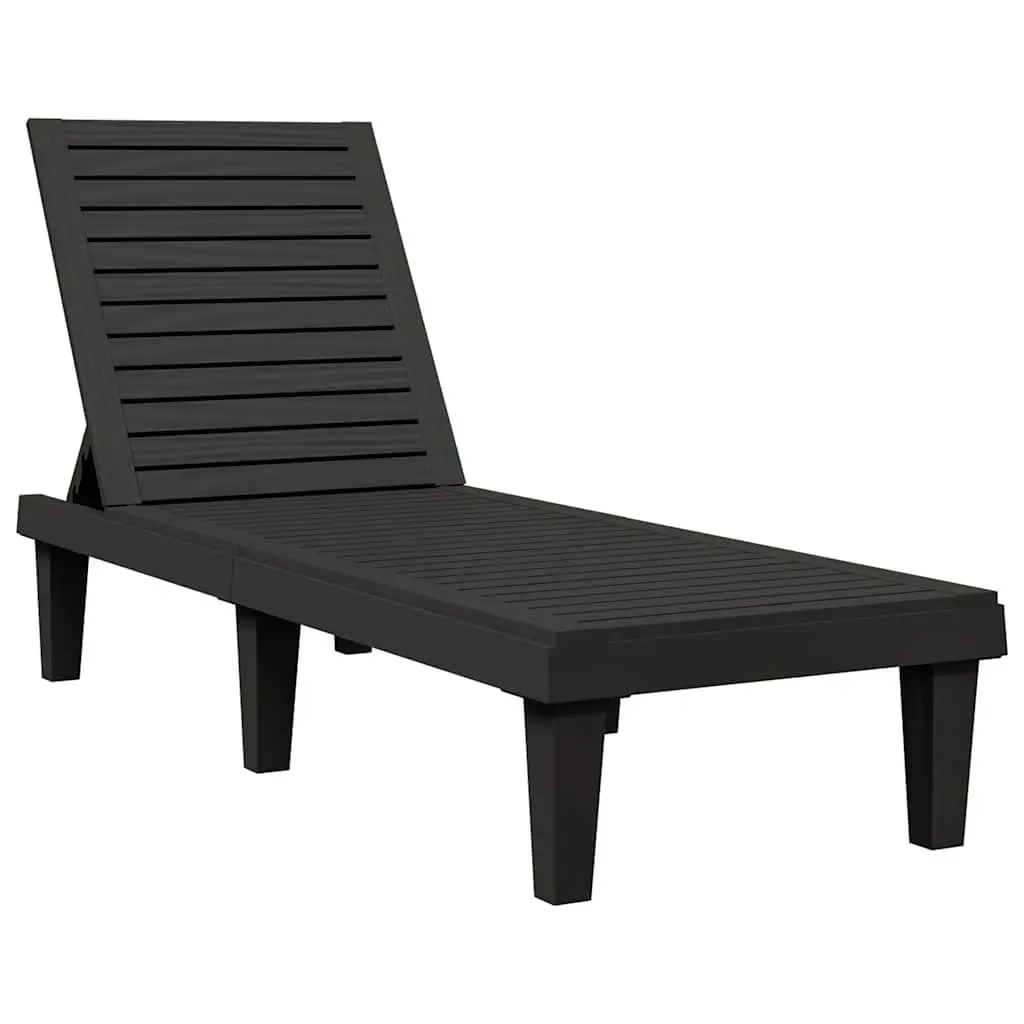 Black Adjustable Sun Lounger